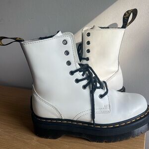 Doc Marten Jadon Platform Lug Sole Boots White Sz 8